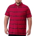 thumbnail image 1 of Trgacdwlo XL-8XL Striped Mens Polo Shirt Big and Tall Short Sleeve Mens Athletic Shirts Sun Protection Men's Golf Shirts, 1 of 7