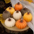 thumbnail image 1 of Trglemdw 8 Pcs Fall Pumpkin Candles Little Pumpkin - Shower Favors for Guests Autumn Tealight Candles with Kraft Gift Box for Thanksgiving Autumn Fall Wedding Birthday Decorations&nbsp;, 1 of 8