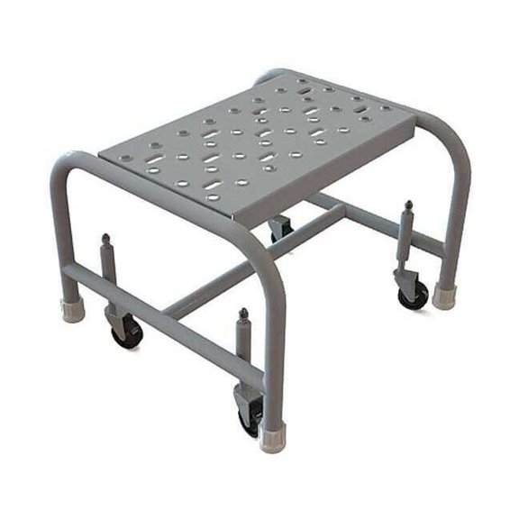 Tri-Arc Mobile Step Stand, Steel, Perforated, 16inW WLSR001166