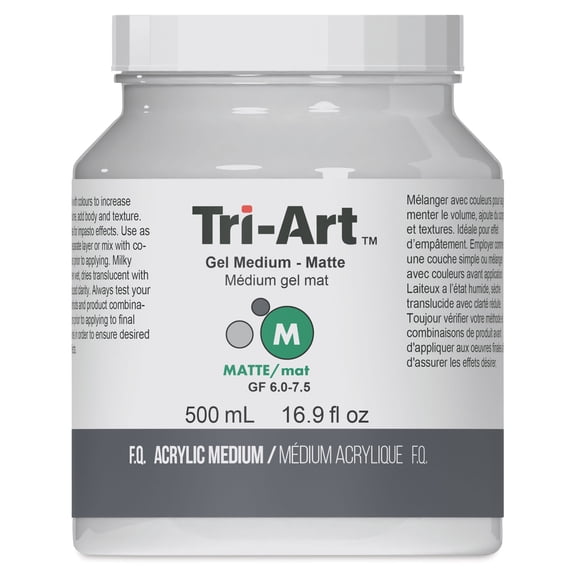 Tri-Art Acrylic Gel Medium - Matte, 500 ml