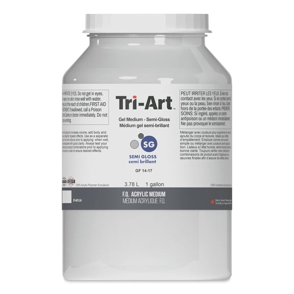 Tri-Art Acrylic Gel Medium - Semi-Gloss, 3.78 L