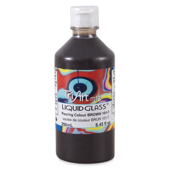 Tri-Art Acrylic Liquid Glass Pouring Color - Brown, 250 ml