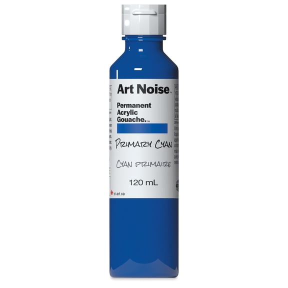 Tri-Art Art Noise Permanent Acrylic Gouache - Primary Cyan, 120 ml, Bottle