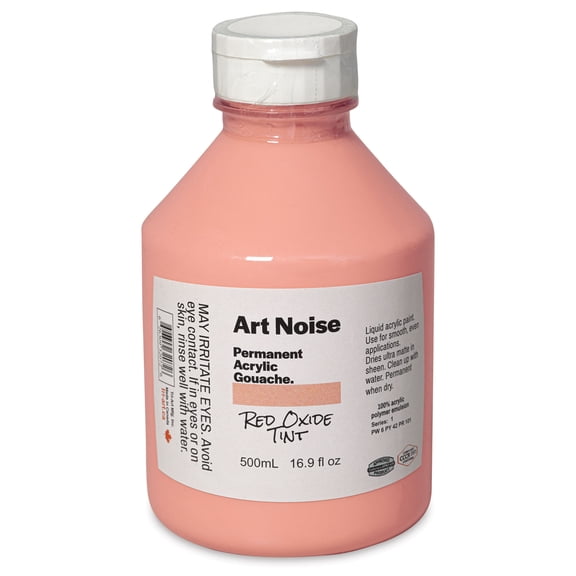 Tri-Art Art Noise Permanent Acrylic Gouache - Red Oxide Tint, 500 ml, Bottle