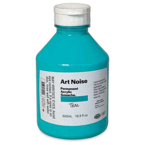 Tri-Art Art Noise Permanent Acrylic Gouache - Teal, 500 ml, Bottle