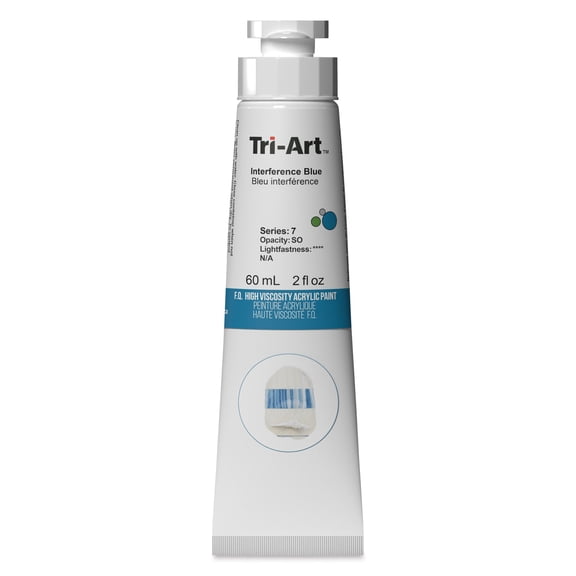 Tri-Art High Viscosity Artist Acrylic - Interference Blue, 60 ml tube