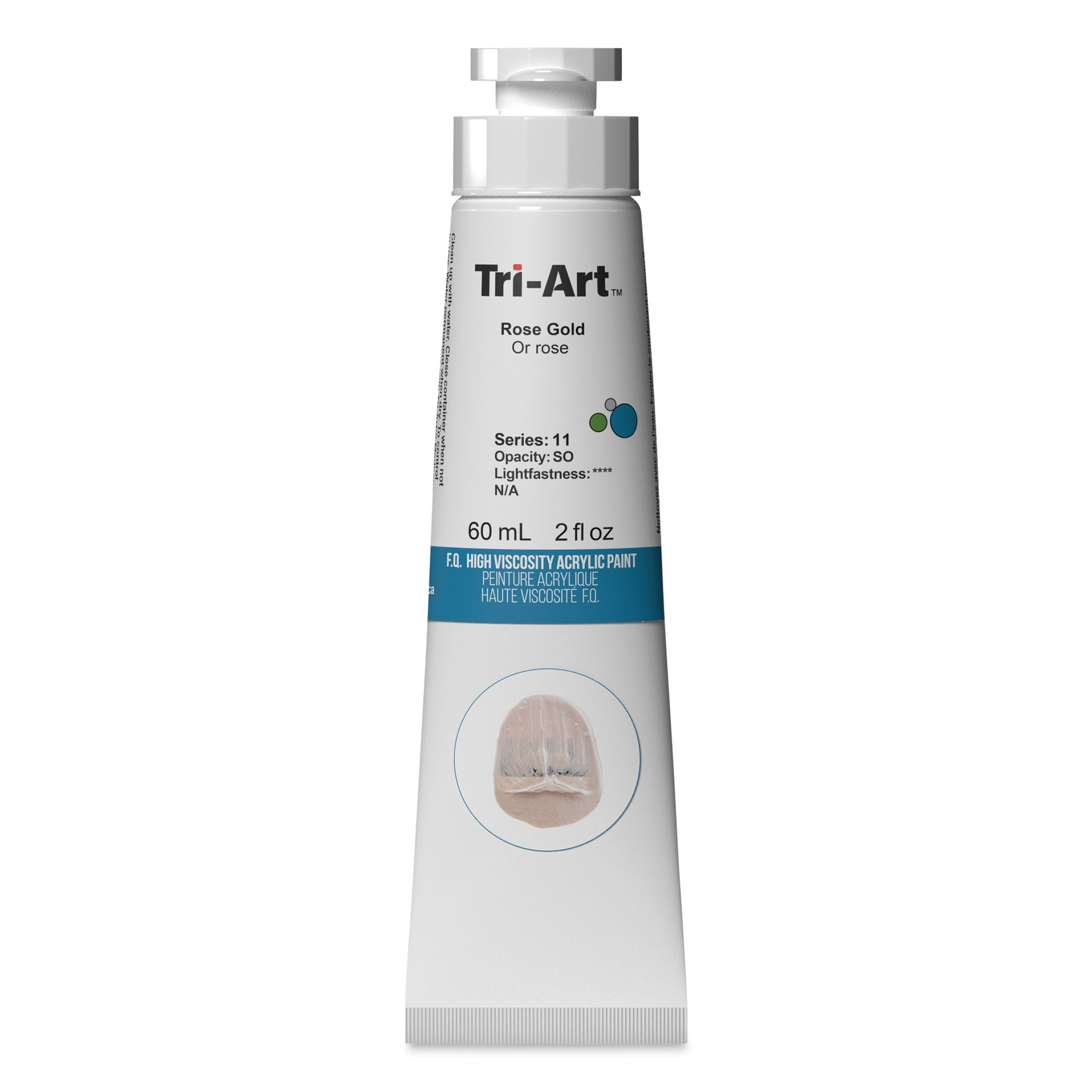 Tri-Art High Viscosity Artist Acrylic - Rose Gold, 60 ml tube