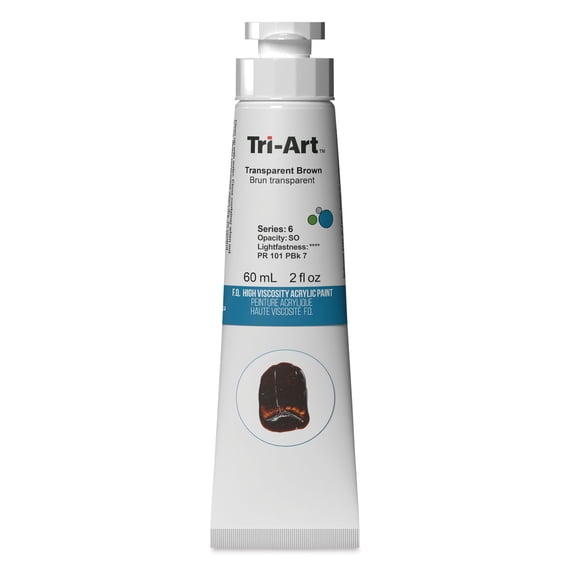 Tri-Art High Viscosity Artist Acrylic - Transparent Brown, 60 ml