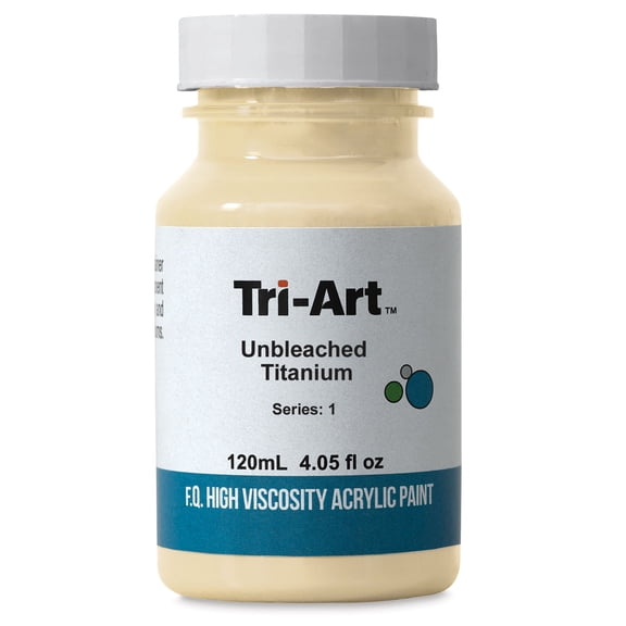 Tri-Art High Viscosity Artist Acrylic - Unbleached Titanium, 120 ml jar