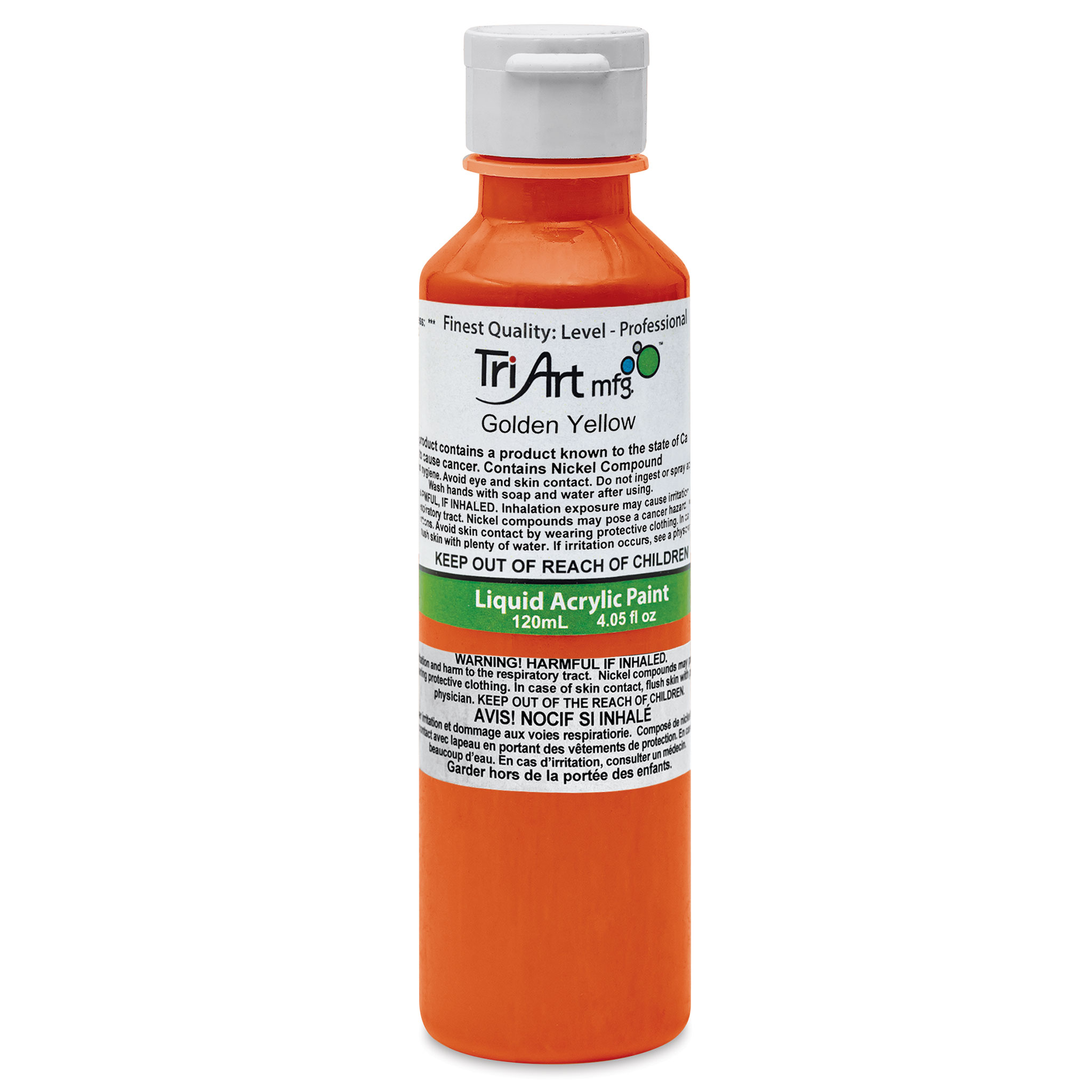 TriArt Liquid Artist Acrylics Golden Yellow, 120 ml bottle