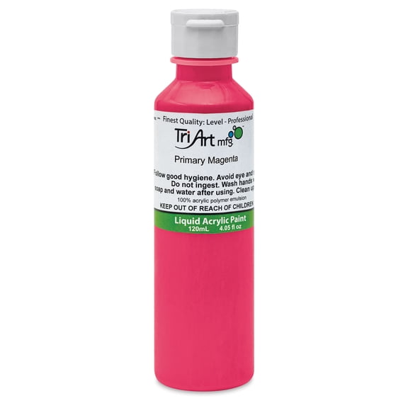 Tri-Art Liquid Artist Acrylics - Primary Magenta, 120 ml bottle