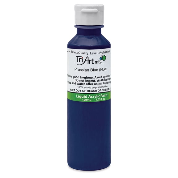 Tri-Art Liquid Artist Acrylics - Prussian Blue Hue, 120 ml bottle