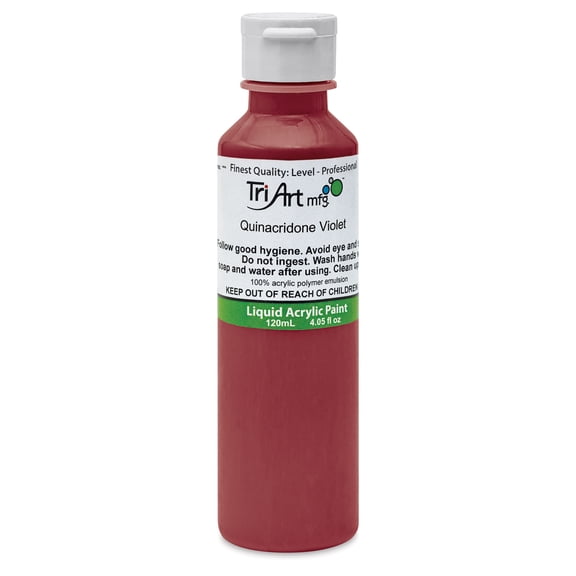 Tri-Art Liquid Artist Acrylics - Quinacridone Violet, 120 ml bottle