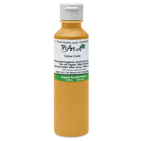 Tri-Art Liquid Artist Acrylics - Yellow Oxide, 120 ml bottle