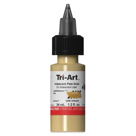 Tri-Art Low-Viscosity Artist Acrylic - Iridescent Pale Gold, 34 ml Tube