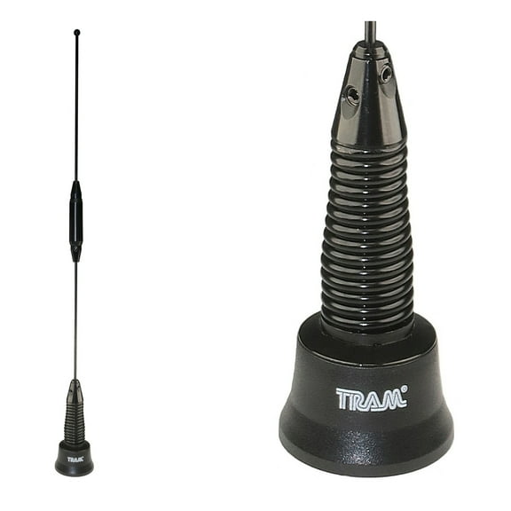 Tram 150 to 170/440 to 520/800 to 960 MHz 4.12-dBi Gain 17-1/2-In. Tall Pre-Tuned Tri-Band NMO Wideband Antenna, 8079