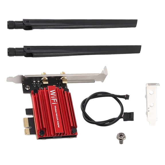 Tri Band WiFi 6E AX210 PCIe Wireless WiFi Card with Bluetooth 5.3 for Desktop PC | 5374Mbps 2.4G 5G 6G Network Adapter for Windows 10 11 64bit (7.08 x 4.72 in / 18.0 x 12.0 cm)