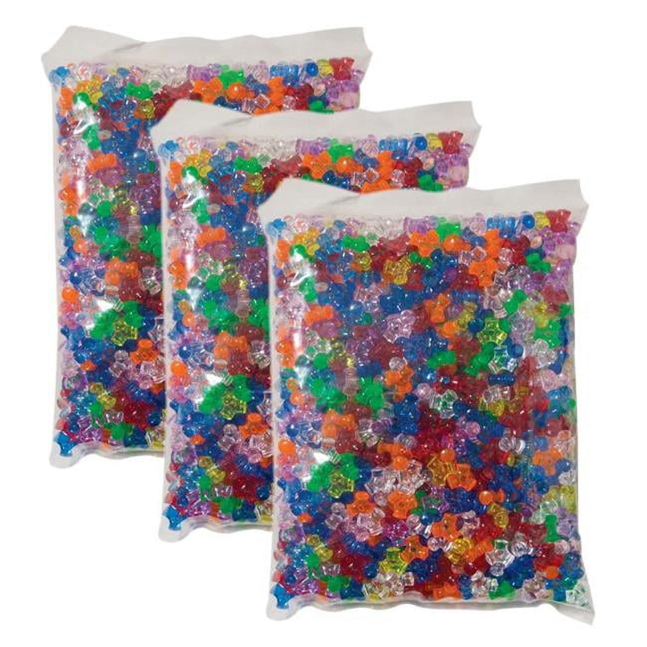 Tri Beads, Assorted Colors - 1000 Piece - 3 per Pack