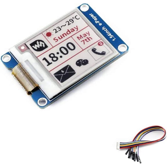 Tri-Color 1.54 Inch E-Ink Display Module Three-Color Resolution 200x200 3.3v E-Paper Electronic Screen Panel with Embedded Controller SPI Interface Support for /STM32/Nucleo/Jetson Nano