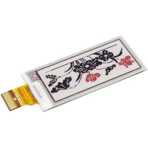 Tri-Color 2.13inch E-Ink Raw Display Panel (B) 212x104 Resolution Red Back White Color E-Paper Display epaper Screen Without PCB with Embedded Controller SPI Interface Support Full Refresh