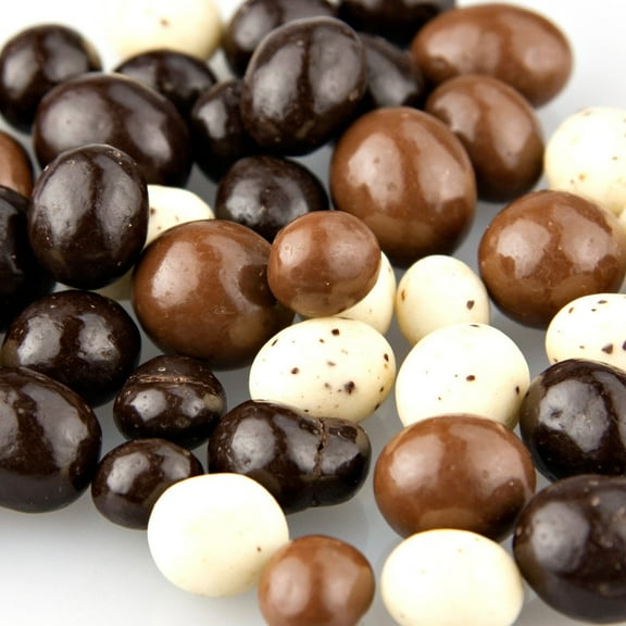 Tri-Color Chocolate Covered Coffee Beans - Bulk Bags