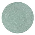 thumbnail image 1 of Tri-Color Farmhouse Braided Rug - Cotton Buffalo Check Green,White,Gray 4' Round, 1 of 3