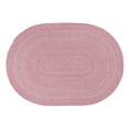 thumbnail image 1 of Tri-Color Farmhouse Braided Rug - Cotton Buffalo Check Red,White,Gray 3' X 5' Oval, 1 of 3