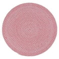 thumbnail image 1 of Tri-Color Farmhouse Braided Rug - Cotton Buffalo Check Red,White,Gray 4' Round, 1 of 3