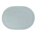 thumbnail image 1 of Tri-Color Farmhouse Braided Rug - Cotton Buffalo Check Teal,White,Gray 2' X 3' Oval, 1 of 3