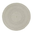thumbnail image 1 of Tri-Color Farmhouse Braided Rug - Cotton Buffalo Check Yellow,White,Gray 4' Round, 1 of 3