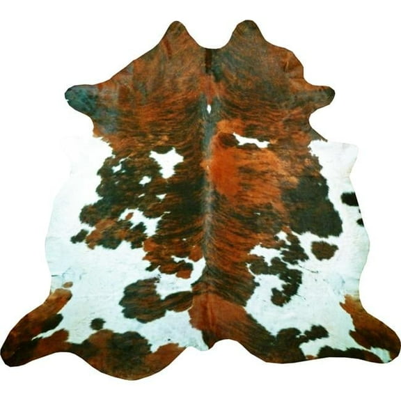 Tri-Colored Brindle Brazilian Cowhide Rug