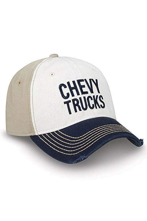 Tri Colored Silverado Tan White Cap Blue Hat Chevrolet Trucks! Chevy Bowtie