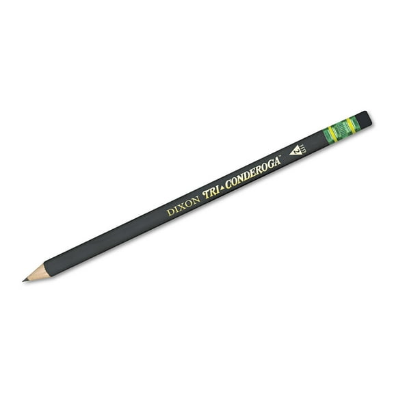Tri-Conderoga Triangular #2 Woodcase Oversized Pencil, Hb (#2), Black Lead, Yellow Barrel, 3/pack | Bundle of 10 Packs