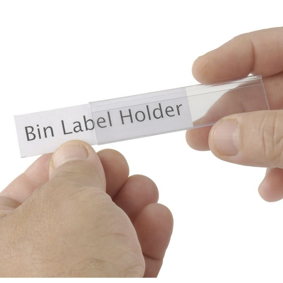 Tri-Dex Label Holder, 13/16" x 3" for Shelf Bin 7x18x4, 25/Pk