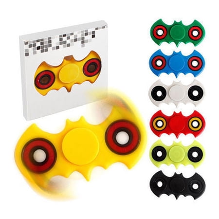 Tri Fidget Hand Spinner 1 Bat ( Solid Color Or Glow In The Dark )Toy Stress Reducer Ball Bearing High Speed Spinners - May help with ADD, ADHD, Anxiety, and Autism