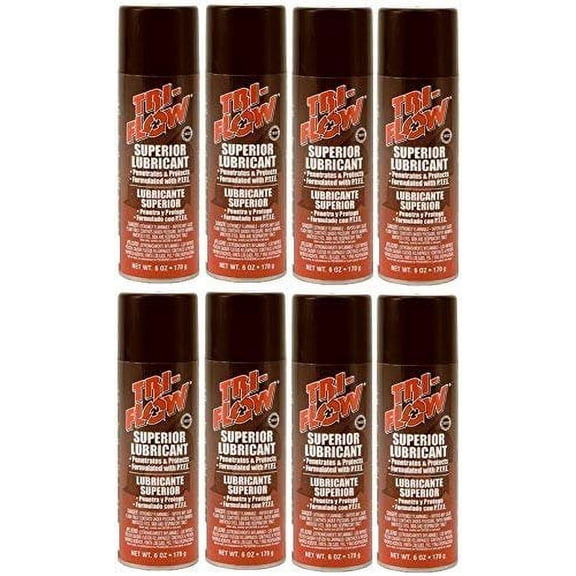 Tri-Flow 20005TF 6 oz Aerosol Lubricant - Quantity 8 Cans