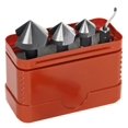 thumbnail image 1 of Tri-Flute Chamfering Kit 3pcs for Holes Up To 20mm or 13/16" Bit. Shaviv 90097, 1 of 1