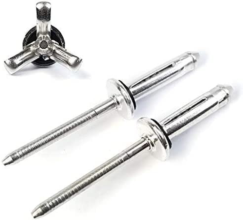 Tri-Fold Exploding Pop Rivets 1/4 (#8) Aluminum Blind Rivets with ...
