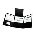 thumbnail image 1 of Tri-Fold Folder With 3 Pockets Holds 150 Letter-Size Sheets Black, 1 of 1