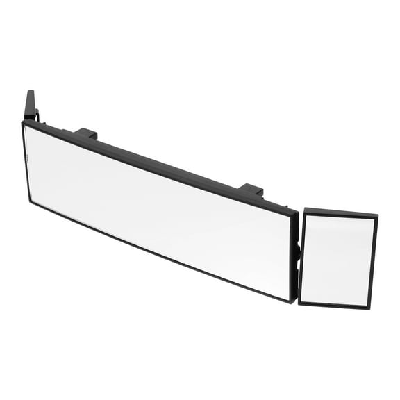 CIMAXIC Car Tri-Fold Folding Mirror, Black, Durable Plastic and Glass