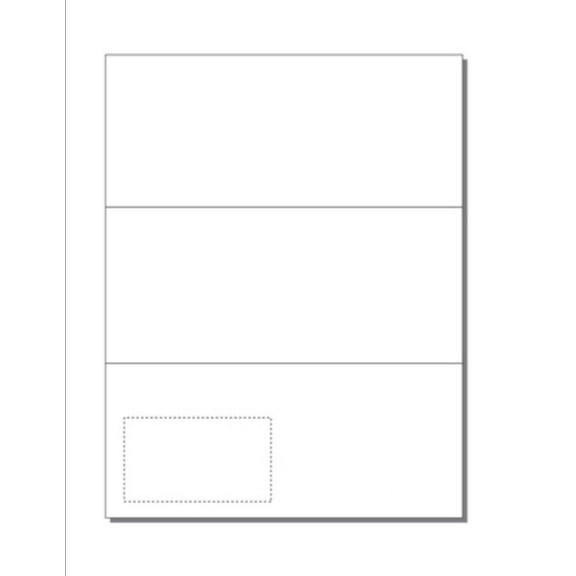 Tri-Fold Mailer w Bus Card (3-1/2" x 2") on 8-1/2" x 11" Wht Vellumm -250 Sheets