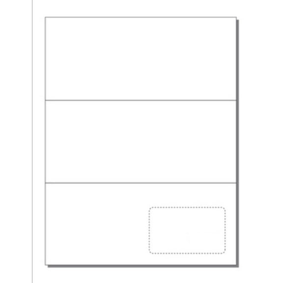 Tri-Fold Mailer w Removable Card, 1-UP on 8.5" x 11" White Vellum - 250 Sheets