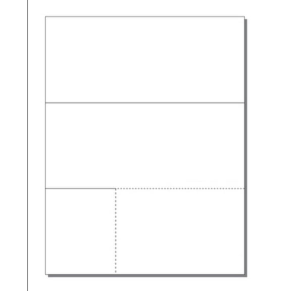 Tri-Fold Mailer w Return Post Card (5-1/2" x 3-2/3"), 8.5"x 11" White-100 Sheets