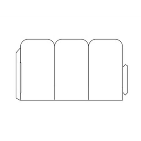 Tri-Fold Table Tent w Round Edges, 1-UP on 6" x 10" White 65lb Cover- 250 Sheets