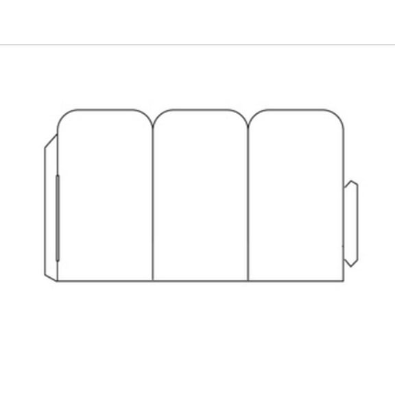 Tri-Fold Table Tent w Round Edges, 1-UP on 6"x 10" White 67lb Vellum- 250 Sheets