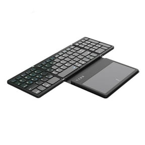 Tri-Fold Wireless Bluetooth Keyboard with TouchpadUniversal External Keyboard for Tablet Phone Computer iOS Android Windows MacPortable Wireless Keyboard for Outdoor Office