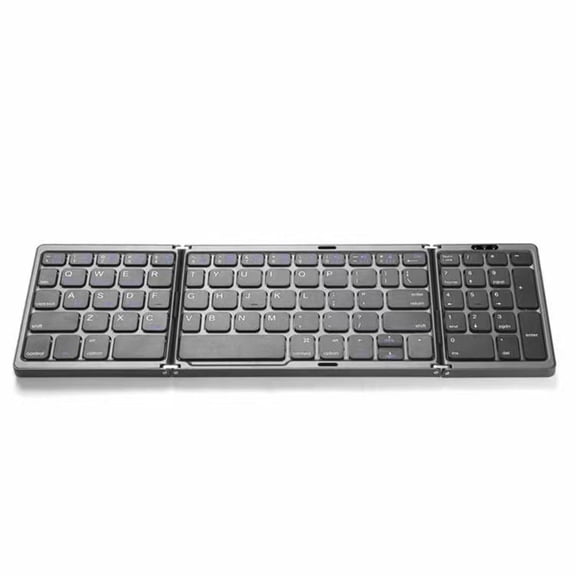 Tri-Foldable Bluetooth 5.1 Keyboard Mini Keyboard Keyboard Portable Tablet Keyboard Mute Keyboard For Laptop Windows Android IOS