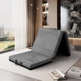 thumbnail image 1 of Tri Folding Mattress Single Size - Memory Foam Tri-fold Mattress, Handle & Non-Slip Bottom, Portable Foldable Sofa Bed Floor Mattres Chair for Travel RV Camping Guest Yoga - 4 Inch, 75"x25"x4", 1 of 4
