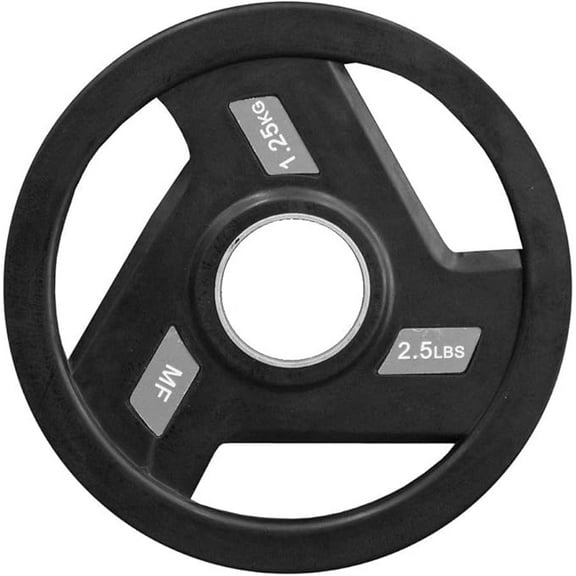 Tri-Grip Plates Pairs: Build Muscle & Strength with Rubber Coated 2.5lb Plates – Perfect for Home Gym Fitness Workouts, Black