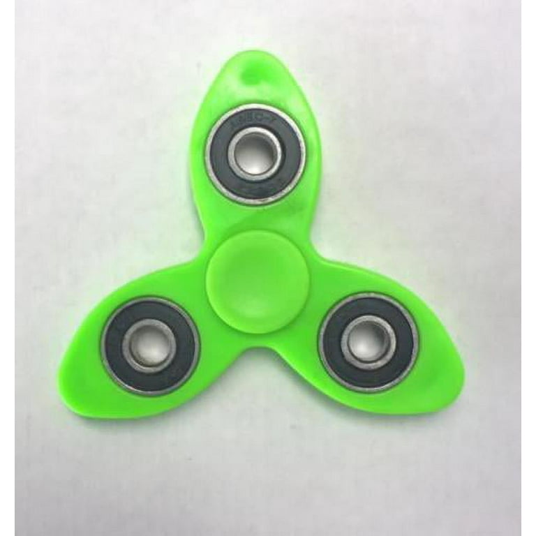 Tri Fidget Hand Spinner Metallic Green Color Toy Stress Reducer Ball  Bearing High Speed Spinners - May help with ADD, ADHD, Anxiety, and Autism  Adult